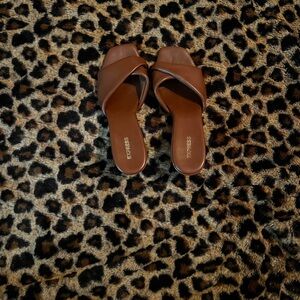 Express Tan Women's Slide Sandals